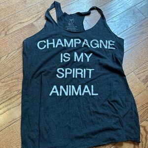 Black Graphic Tank Top